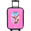 NoBoringSuitcases.com® Valigia Per Bambini Compatto 48x31x19 cm Bagaglio Ultraleggero Bagagli Rigidi LED Ruote Valigie Neonato Bimbi - Ragazze - Cervo - Nuvole