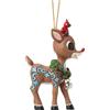 Enesco Rudolph Traditions Jim Shore Con ghirlanda Sul collo Figurina Resina