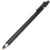 Bewinner Penna stilo universale non ricaricabile per schermo di tablet, in lega di alluminio + plastica + pennino in fibra, touch a doppia testa (nero)