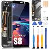 ARSSLY LCD Schermo per Samsung Galaxy S8 G950F SM-G950F LCD Display per Samsung S8 Sostituzione Touchscreen Digitazer Assembly con Riparazione Kit (Nero con Cornice, Schermo Piatto)