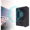 LOYEMAADE Subwoofer 8 600W Auto con Kit di Cablaggio, Amplificatore Attivo, Altoparlante Compatto, Subwoofer Auto Moderno Nero
