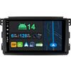 YUNTX 9 pollici Android 14 Autoradio per Mercedes Benz Smart fortwo 451 2005-2010 | Octa Core | 6GB 128GB | Integrato 4G LTE | CarPlay&Android Auto | DSP | DAB | HDMI | Dual Band WIFI