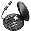 Foemey 60W Tipo-C a USB a Ricarica Veloce Kit Adattatore di Plastica Nera Multifunzionale per Cellulari 14 13 12 Pro OTG Converter Multi Storage Box