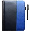Huanghua Spot è adatto per Kindle Touch D01200 custodia protettiva in pelle, Amazon e-book custodia in pelle modello di cucitura (nero/blu)