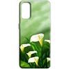 Mixroom - Cover Custodia Back case In TPU Silicone Morbida Per Xiaomi Redmi 9T 4G Fantasia Giglio di calla N1015
