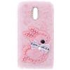 SNCLET Fluffy Plush Custodia per OnePlus 8 Case TPU Silicone Case Shockproof Custodia in Peluche Cute Coniglio Bunny Bling Diamond Fluffy Fur Case Phone Cover per OnePlus 8,Coniglio Rosa