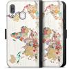 DeinDesign Custodia a portafoglio compatibile con Samsung Galaxy A40 Custodia per cellulare di similpelle nera Cover a libro Terra Mappa Vintage
