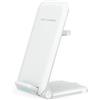 SPORTARC Caricabatterie wireless pieghevole portatile per telefono, auricolare, orologio simultaneamente (bianco)