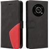 XINMEI Cover Protettiva per Honor Magic4 Lite 5G(Magic 4 Lite 4G) Case, retrò Cellulare Custodia Libro Antiurto in Flip Pelle PU/TPU, Portafoglio Flip Magnetica, Nero