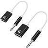 Dranng Adattatore Per Auricolari Di Tipo C, Cavo Da USB C A Dongle Audio Aux Cavo Stereo Per Cuffie ,Adattatore Per Auricolari Convertitore Di Tipo C | Cavo Adattatore Audio Per Lettori MP3,Laptop,smartphone