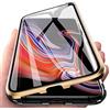 DoubTech Custodia Compatiible with Samsung Galaxy Note 9 Adsorbimento Magnetico Cover Magneti Potenti Doppio Chiaro Alta Sensitività Vetro Temperato Antiurto Metallo Case