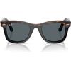 Ray-Ban Occhiali da Sole RB2240 1441R5 Wayfarer Marrone Su Nero/Blu Unisex 50/22/150