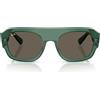 Ray-Ban Occhiali da Sole RB2218 6681/3 Verde Trasparente/Marrone Unisex 55/22/145