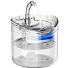 Generic Fontana d'acqua per animali domestici, ciotole per abbeveratoi per cani, dispenser automatico intelligente da 2 l, trasparente, per gattino, cucciolo, idratazione domestica
