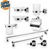OGOMONDO Set 9 pezzi accessori da bagno gold acciaio cromato
