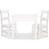 Melissa & Doug - Set 2 Sedie e 1 Tavolo Bianco in Legno | Arredo Cameretta Bambino | 3+ | Regalo per Bambine e Bambini