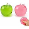 DJMYJT Apple Squishy 2 Pezzi, Gioco Antistress Mela Morbida Slow Rise, Squeeze Toy Sensoriale Verde e Rosa, Fidget Toy da Scrivania, Regalo Divertente per Feste (A)