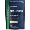 Horbäach Bromelina Forte Drenante | 120 Capsule Vegane | 2500 GDU/g | Integrato 120 unità