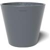 POTS&MORE Vaso per piante Conico 20 (diametro 20 cm, forma rotonda, colore grigio, altezza 18 cm, vaso in plastica, per piante da appartamento) VP012001