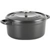 GreenPan Featherweights Forno Olandese in Ceramica Antiaderente, 22 cm/3 Litri, Casseruola in Ghisa con Coperchio, Senza PFAS, Induzione, Sicuro al Forno, Grigio