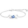 Swarovski Braccialetto Mesmera, Taglio misto, Blu, Placcato rodio