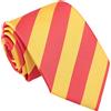 DQT Cravatta moderna da 8 cm con motivo a righe classiche per uomini, Rosso e giallo.