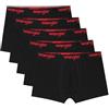 Wrangler Uomo, Boxers, Nero, Confezione da 5, Medio