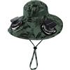 Generico Cappello con Ventilatore ad Energia Solare | Protezione Solare da Ciclismo | Cappello da con Pannello - per Tori, Campeggio, Spiaggia, Golfisti, Viaggiatori Estivi, Escursionismo, Concerti, e