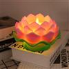 LYEAA Fiamma tremolante a batteria LED Lampada fiori di loto Simulazione creativa romantica Luce notturna di loto Fiore di loto Luce LED multicolore for la decorazione domestica di Buddha (R