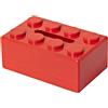 JUCHRZEY Porta asciugamani di carta creativo da costruzione Porta tovaglioli for dispenser di fazzoletti for il viso carino for soggiorno Camera da letto Bagno Home Office (Rosso)