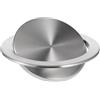 STOBAZA Coperchio per pattumiera da incasso in acciaio inox 430 lembo oscillante per cucine, piani di lavoro, bagno, superficie liscia, adatto per dimensioni del foro 22-26 cm