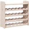 vidaXL Portavini Pannello Superiore 67,5x25x60 cm Legno Massello Pino, portabicchieri, portabottiglie da Whisky, Supporto Bottiglie