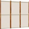 vidaXL Divisorio a 3 Pannelli Grigio Chiaro 210x180 cm