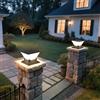 BlesConi Lampada a LED solare IP65 per recinzioni da giardino dal tramonto all'alba, per pali da 7 x 7, 8 x 8, 9 x 9, 10 x 10 cm, colore nero