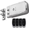 Nivian Serratura invisibile elettronica senza fili NV-REMOTEBOLT - Serratura antivandalica a radio frequenza con telecomando, doppio motore, apertura e chiusura da interno ed esterno (Nessuna App)