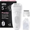 Braun Silk Epil 5 Epilatore Elettrico Donna, Rasoio Elettrico Donna Per Una Epilazione Semplice, Wet & Dry, Pelle Liscia a Lungo, Con Testina Per Rasoio e Cappuccio Rifinitore, 5-041
