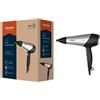 Grundig HD 6080 B Asciugacapelli 2200 W, asciugacapelli, funzione ionica, 3 livelli di temperatura e 2 flussi d'aria, livello freddo, rivestimento in ceramica, cavo da 1,8 m, nero/argento