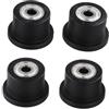 FABULETTA 4 ruote di ricambio per vogatore in nylon, per carrello da fitness, foro da 8 mm, 27 x 41 x 41 mm, silenziose e durevoli, colore nero