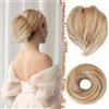 BARSDAR Chignon per Capelli Coda di Cavallo Extension, Sintetica Finti Dritto Corto Coda di Cavallo Bun Extension Capelli Elastico Bionda Capelli Chignon Posticci per Donne (Miele Bionda Misto)