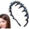 gifyym Fascia dentale - Fascia in perla di 14 x 14 x 4 cm | Fasce di perle artificiali con cerchio di denti per donne e ragazze | Accessorio per fascia per capelli alla antiscivolo per donne