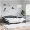 Vidaxl Divano Letto con Letto Estraibile Grigio Scuro 90x200cm Velluto