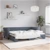 Vidaxl Divano Letto con Letto Estraibile Grigio Scuro 80x200cm Velluto