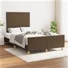 Vidaxl Giroletto senza Materasso Marrone Scuro 80x200 cm in Tessuto