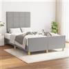 Vidaxl Giroletto senza Materasso Grigio Chiaro 120x190 cm in Tessuto