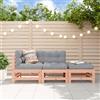 Vidaxl Set Divani Giardino 3pz con Cuscini Legno Massello di Douglas