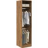 Vidaxl Armadio Rovere Artigianale 50x50x200 cm in Legno Multistrato