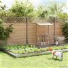 Vidaxl Recinzione da Giardino con Picchetti 48 pz 55 x 50 cm Argento