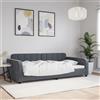 Vidaxl Letto da Giorno Grigio Scuro 100x200 cm in Velluto