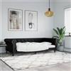 Vidaxl Letto da Giorno Nero 100x200 cm in Similpelle