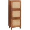 Vidaxl Mobile alto Marrone 40 x 33,5 x 110 cm Legno di mango massello